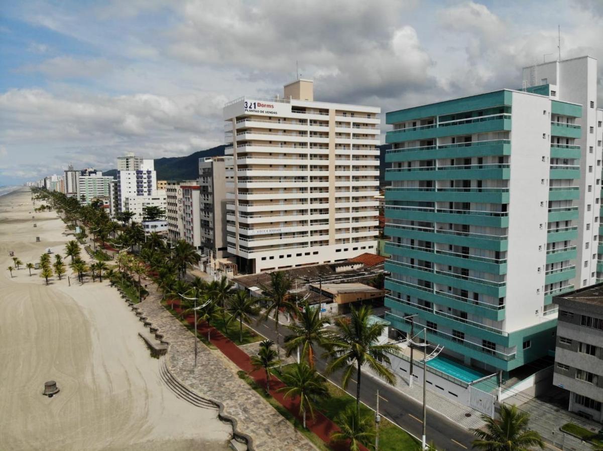 Apto Pe Na Areia Ar Condicionado Internet Estacionamento Portaria 24H Apartment Praia Grande  Bagian luar foto