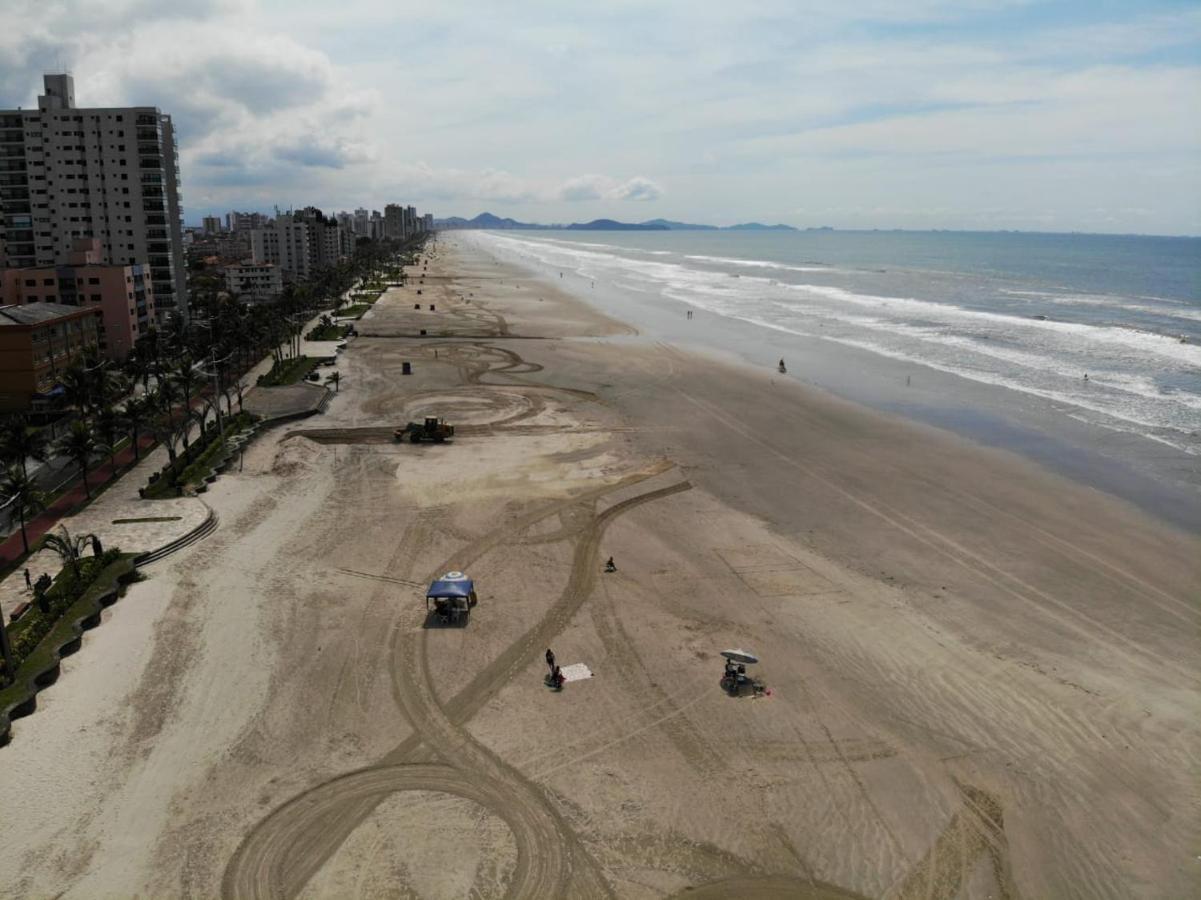 Apto Pe Na Areia Ar Condicionado Internet Estacionamento Portaria 24H Apartment Praia Grande  Bagian luar foto