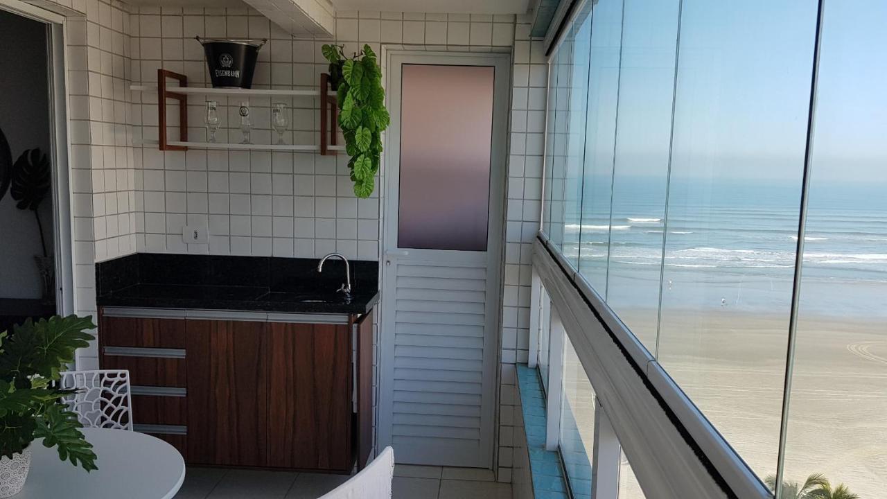 Apto Pe Na Areia Ar Condicionado Internet Estacionamento Portaria 24H Apartment Praia Grande  Bagian luar foto